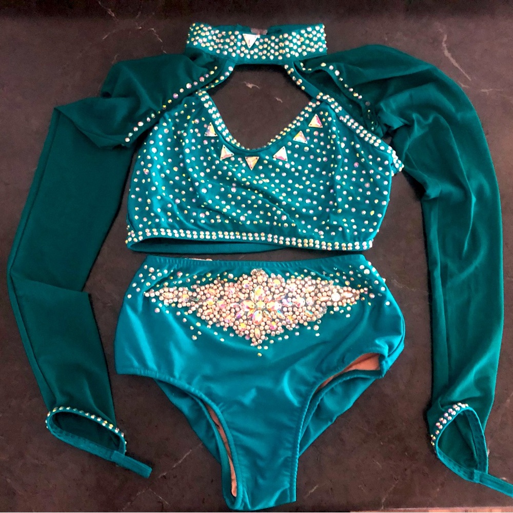 Dance costume. Already rhinestoned. Beautiful